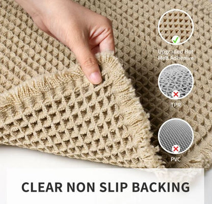 Home Fashion Waffle Bathroom Door Absorbent Carpet